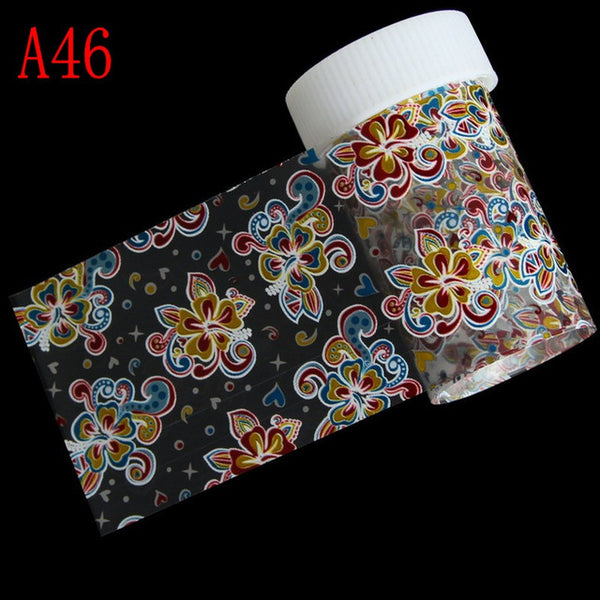 29 Styles Optional Flowers Symphony Nail Art Transfer Foil Stickers Hign Quality Full Fingernail Sticker DIY Decorations Tool