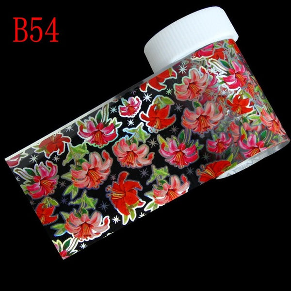 29 Styles Optional Flowers Symphony Nail Art Transfer Foil Stickers Hign Quality Full Fingernail Sticker DIY Decorations Tool