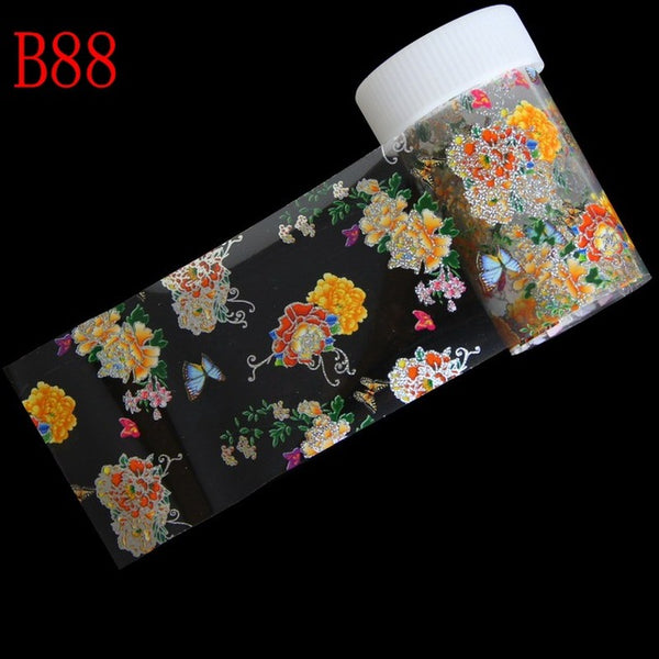 29 Styles Optional Flowers Symphony Nail Art Transfer Foil Stickers Hign Quality Full Fingernail Sticker DIY Decorations Tool