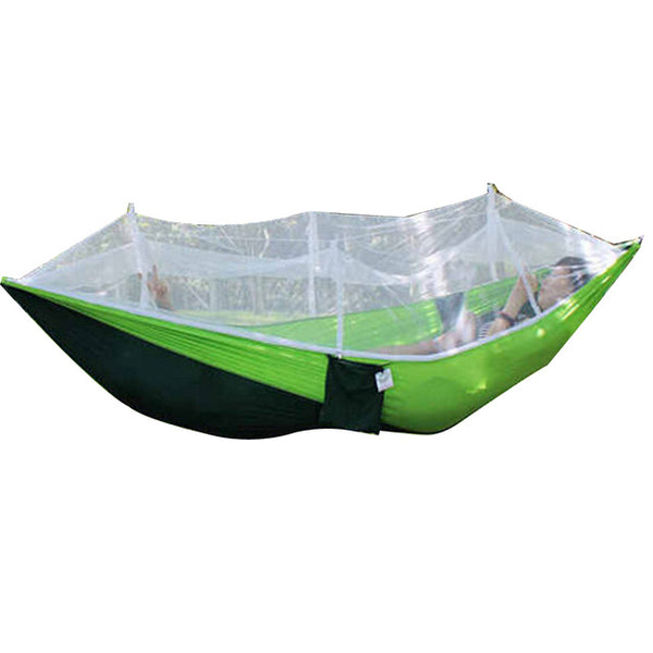 260x130cm Portable High Strength Parachute Fabric Camping Hammock Hanging Bed With Mosquito Net Sleeping Hammock