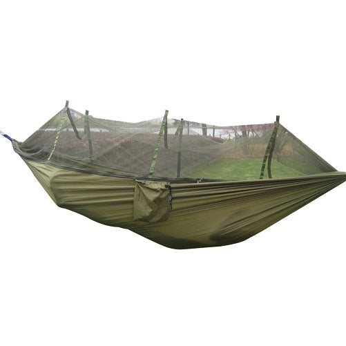 260x130cm Portable High Strength Parachute Fabric Camping Hammock Hanging Bed With Mosquito Net Sleeping Hammock