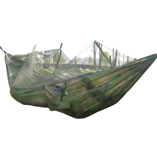 260x130cm Portable High Strength Parachute Fabric Camping Hammock Hanging Bed With Mosquito Net Sleeping Hammock