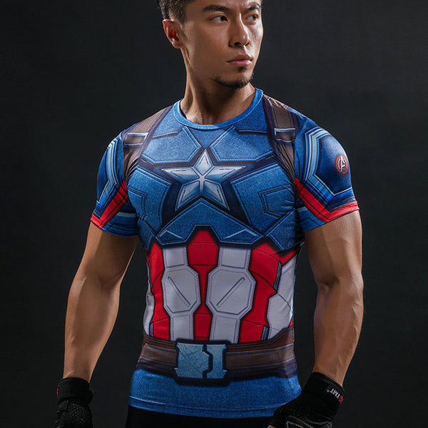 T Shirt Captain America Shield Civil War Tee 3D Printed T-shirts Men Marvel Avengers 3 iron man Fitness Clothing Male Tops