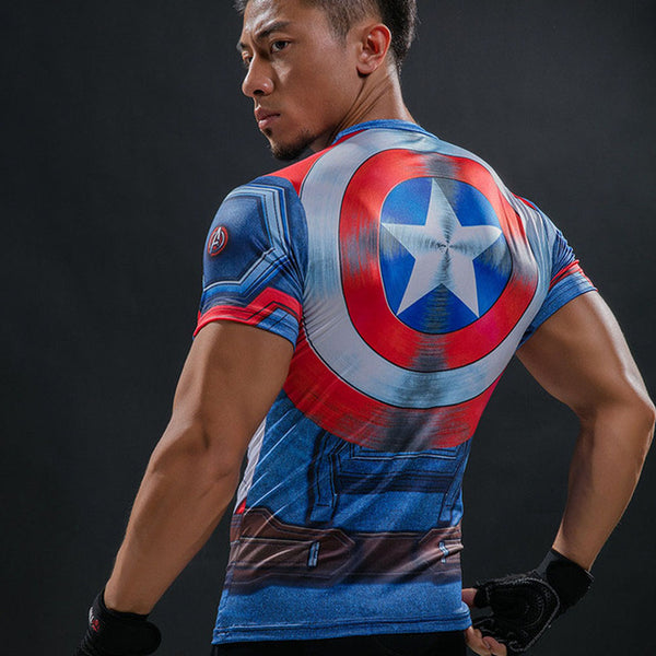 T Shirt Captain America Shield Civil War Tee 3D Printed T-shirts Men Marvel Avengers 3 iron man Fitness Clothing Male Tops