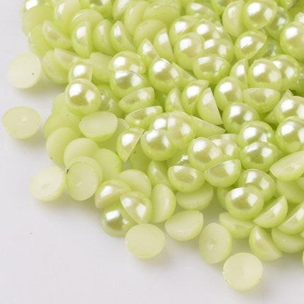 Sales!1000Pcs 50Gram Mixed 2-10mm Craft ABS Imitation Pearls Half Round Flatback Pearls Resin Scrapbook Beads For DIY Decoration