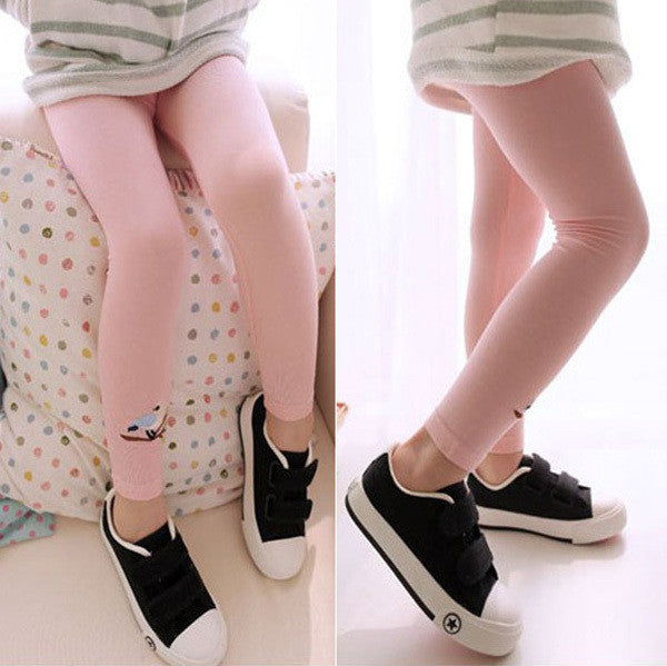 Hot Sell Baby Girl Stretch Leggings Pants Toddler Child Candy Color Trousers