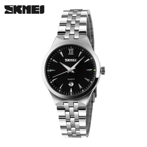 SKMEI Quartz Watch Women Fashion Casual Watches Relogio Feminino Montre Femme Reloj Mujer Full Steel Waterproof Wristwatches