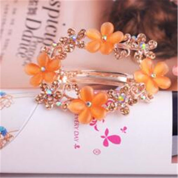 haimeikang Hair Clip for Women  Crystal Alloy Flower  Hairpin Headdress Weeding Hair Accessories for Women Girls Wholesale