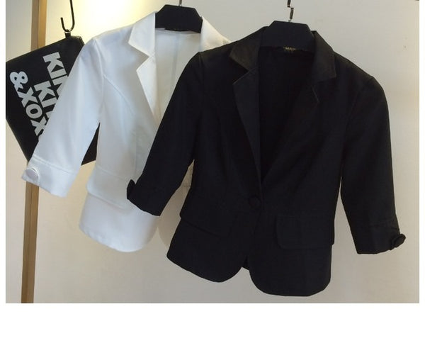 Female blazer outerwear 2017 spring and autumn women suit slim design women blazer white suit fashion jacket coat femme MZ697