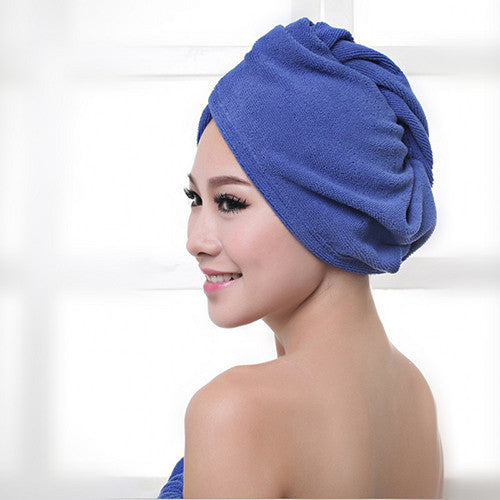 free shipping Lady Turban microfiber fabric thickening dry hair hat super absorbent quick-drying hair Shower cap Bath towel