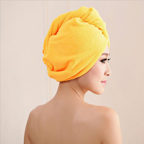 free shipping Lady Turban microfiber fabric thickening dry hair hat super absorbent quick-drying hair Shower cap Bath towel