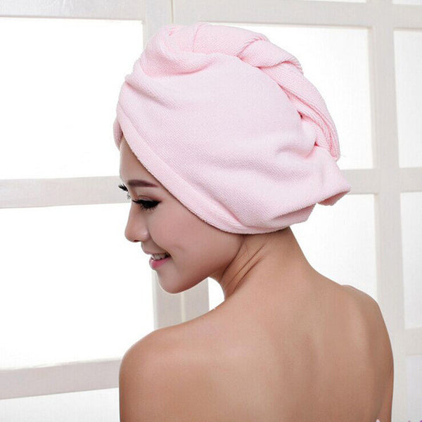 free shipping Lady Turban microfiber fabric thickening dry hair hat super absorbent quick-drying hair Shower cap Bath towel