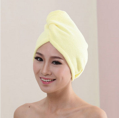 free shipping Lady Turban microfiber fabric thickening dry hair hat super absorbent quick-drying hair Shower cap Bath towel