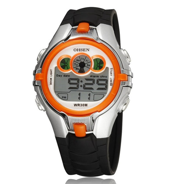 OHSEN Boys Kids Children Digital Sport Watch Alarm Date Chronograph LED Back Light Waterproof Wristwatch Student Clock AS21