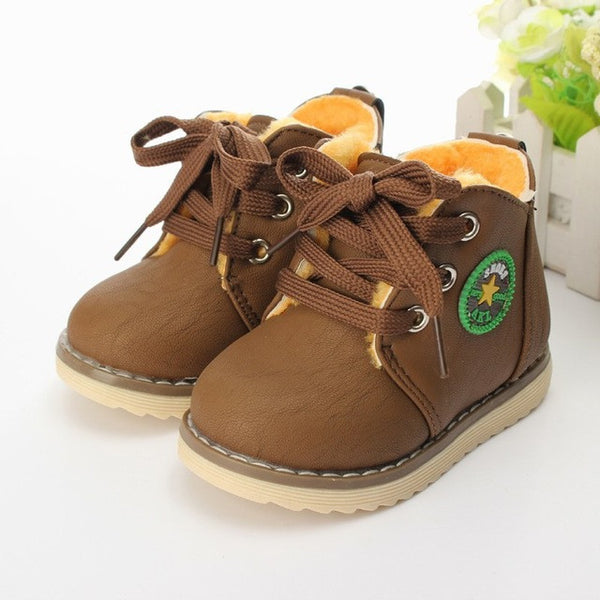 Children's 2016 autumn winter hot sale casual cotton boots classic shoes kid's keep warm snow boots for boys girls size21-30