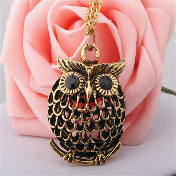 Vintage Necklaces Women Owl Feather Heart Butterfly Cat Pendant Necklace Antique Collares Fashion Jewelry Bijoux One Direction