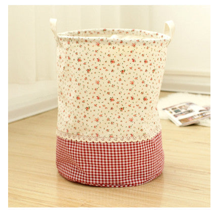 2017 New Zakka Linen Waterproof Laundry Storage Basket Folding Eco-friendly Sundries Clothes Toy Organization Box For Home Decor