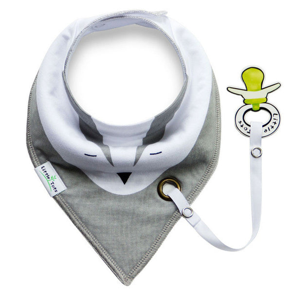 Multi-function Cotton bibs with Pacifier Unique Cartoon Triangle Cotton Towel Baby Bib Slobber Double Children's Accessories