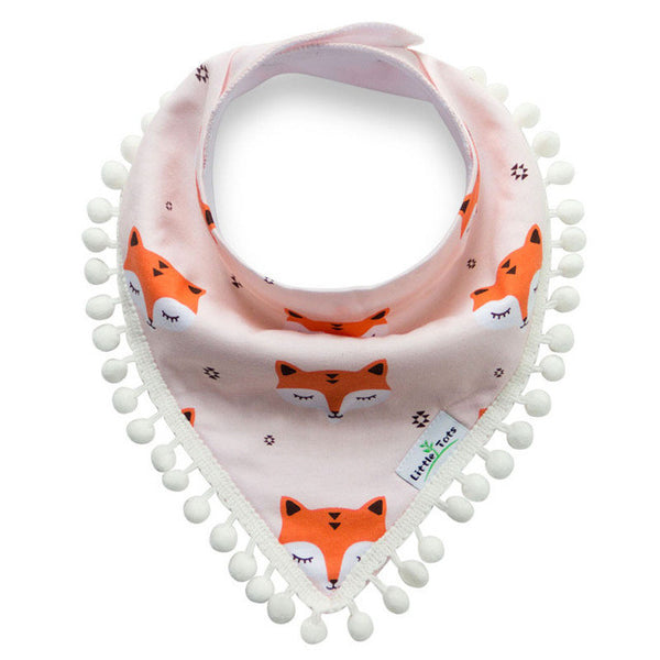 Multi-function Cotton bibs with Pacifier Unique Cartoon Triangle Cotton Towel Baby Bib Slobber Double Children's Accessories