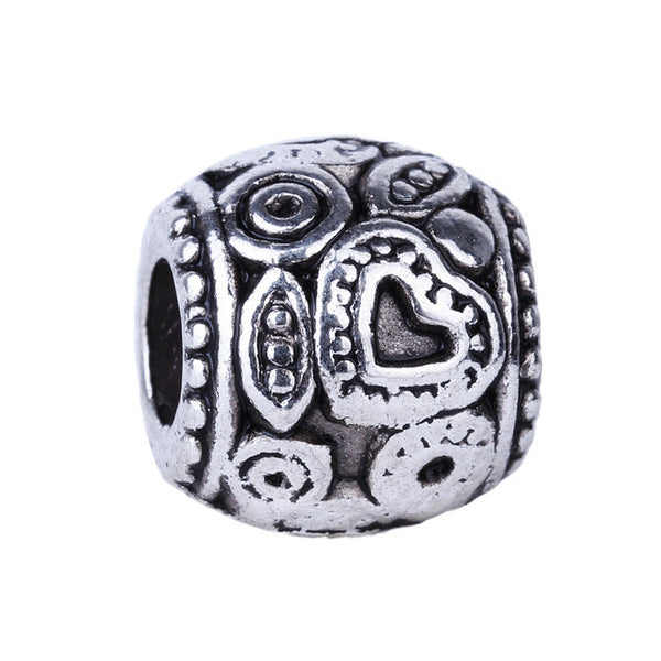 1pc Free Shipping Silver Bead Charm European Love Heart Clover Owl Boy Dog Paw Family Fashion Bead Fit Pandora Bracelet Necklace