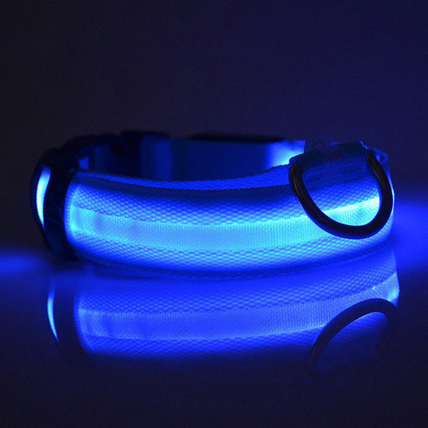 New Qualified Hot selling Safety Pet Collar For Lighted Up Nylon Solid LED Dog Collar Glow Necklace Levert Dropship dig692