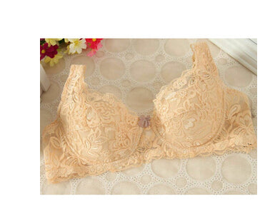 2016 Hot Sexy Fashion New Underwear Full Cup Coverage Minimizer non padded Lace Sheer Bra Size 32 34 36 38 40