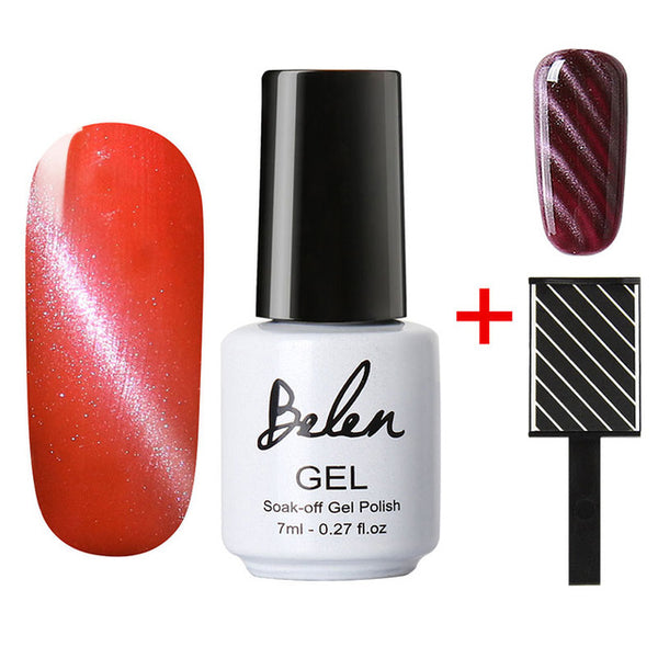 Belen Cat'S-Eye Gel Nail Magnet Cat Eyes UV Gel Lacquer Lak Nail Varnish Magnetic Effect Gelpolish Nail Primer 1 Magenet Powder