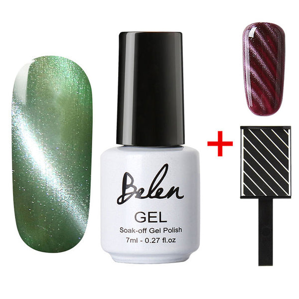 Belen Cat'S-Eye Gel Nail Magnet Cat Eyes UV Gel Lacquer Lak Nail Varnish Magnetic Effect Gelpolish Nail Primer 1 Magenet Powder