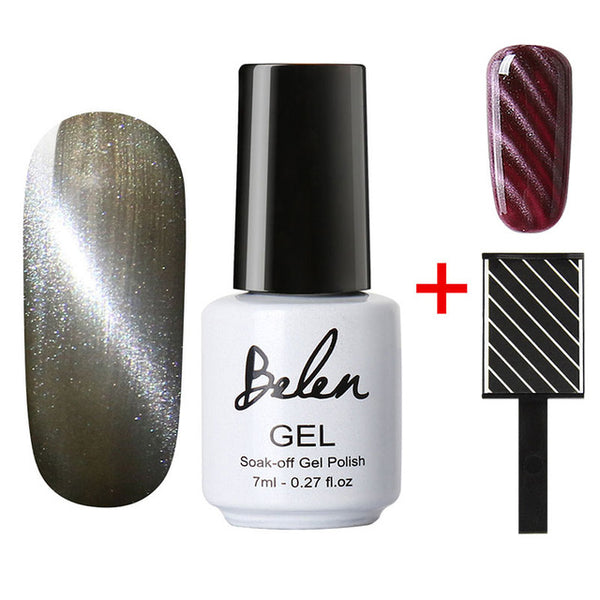 Belen Cat'S-Eye Gel Nail Magnet Cat Eyes UV Gel Lacquer Lak Nail Varnish Magnetic Effect Gelpolish Nail Primer 1 Magenet Powder