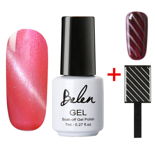 Belen Cat'S-Eye Gel Nail Magnet Cat Eyes UV Gel Lacquer Lak Nail Varnish Magnetic Effect Gelpolish Nail Primer 1 Magenet Powder