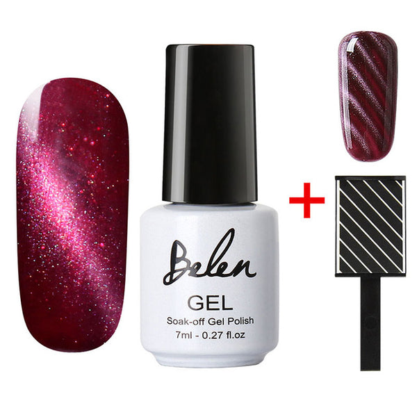 Belen Cat'S-Eye Gel Nail Magnet Cat Eyes UV Gel Lacquer Lak Nail Varnish Magnetic Effect Gelpolish Nail Primer 1 Magenet Powder