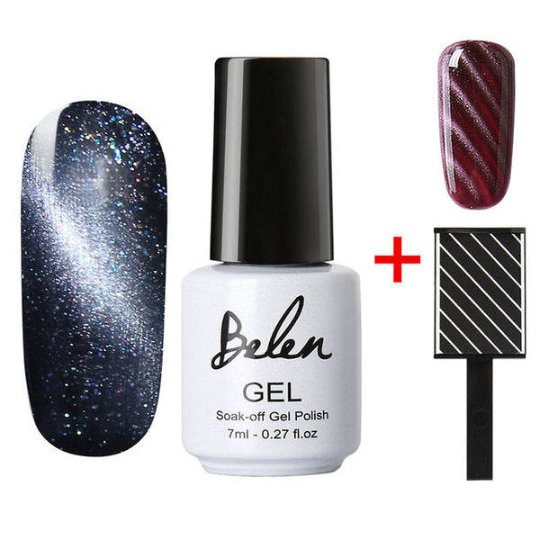 Belen Cat'S-Eye Gel Nail Magnet Cat Eyes UV Gel Lacquer Lak Nail Varnish Magnetic Effect Gelpolish Nail Primer 1 Magenet Powder