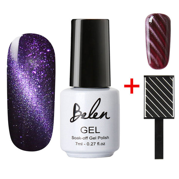 Belen Cat'S-Eye Gel Nail Magnet Cat Eyes UV Gel Lacquer Lak Nail Varnish Magnetic Effect Gelpolish Nail Primer 1 Magenet Powder