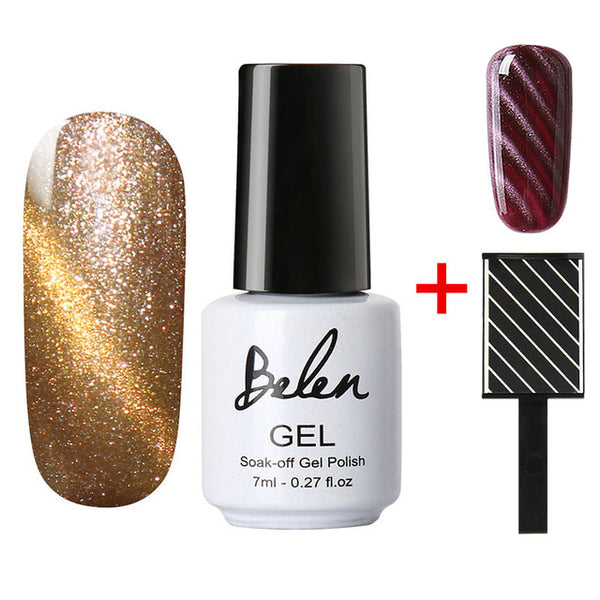 Belen Cat'S-Eye Gel Nail Magnet Cat Eyes UV Gel Lacquer Lak Nail Varnish Magnetic Effect Gelpolish Nail Primer 1 Magenet Powder