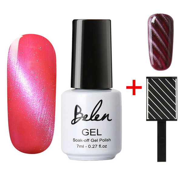 Belen Cat'S-Eye Gel Nail Magnet Cat Eyes UV Gel Lacquer Lak Nail Varnish Magnetic Effect Gelpolish Nail Primer 1 Magenet Powder