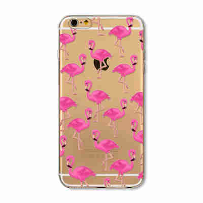 7 6s Animals Transparent Case For Iphone 7 6 6s Floral Paisley Grils Flamingo Love Words Phone Cover TPU Silicone Fundas Cases