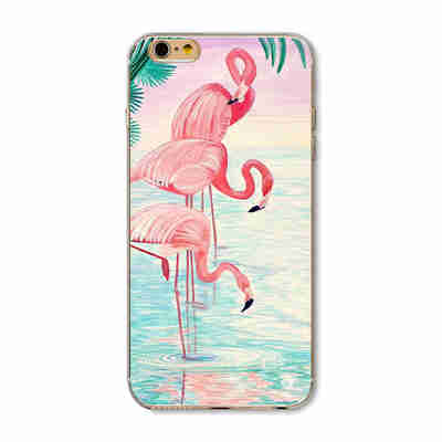 7 6s Animals Transparent Case For Iphone 7 6 6s Floral Paisley Grils Flamingo Love Words Phone Cover TPU Silicone Fundas Cases