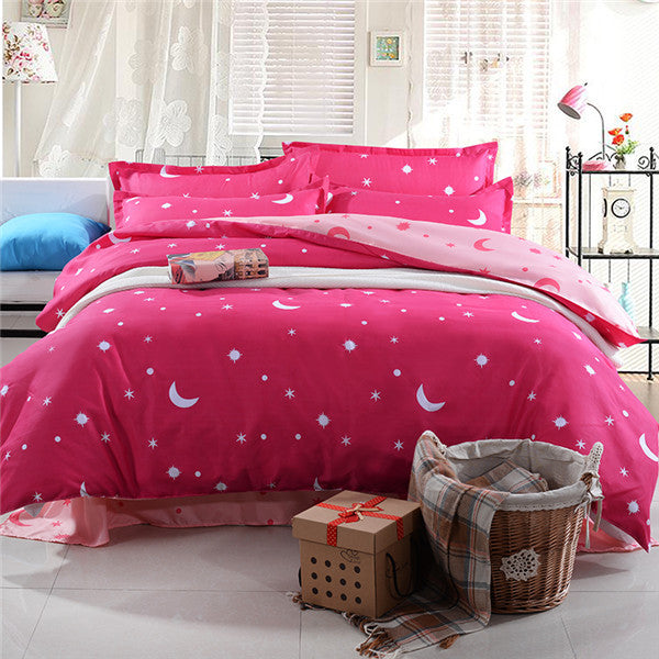 Fashion Cartoon kid adult Polyester Blue Star bedding sets,Duvet cover Bed sheet Pillowcase twin full queen size Home textile