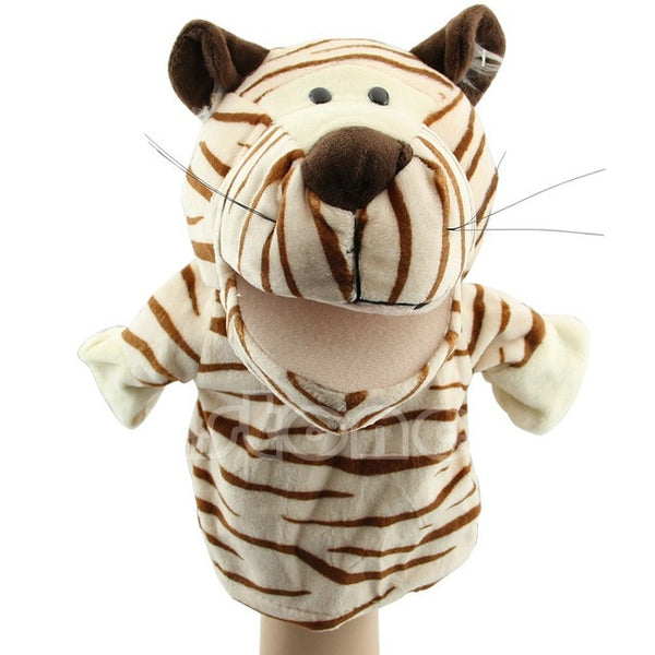 Child Kids Cute Plush Velour Animals Hand Puppets Chic Designs Learning Aid Toys Dolls