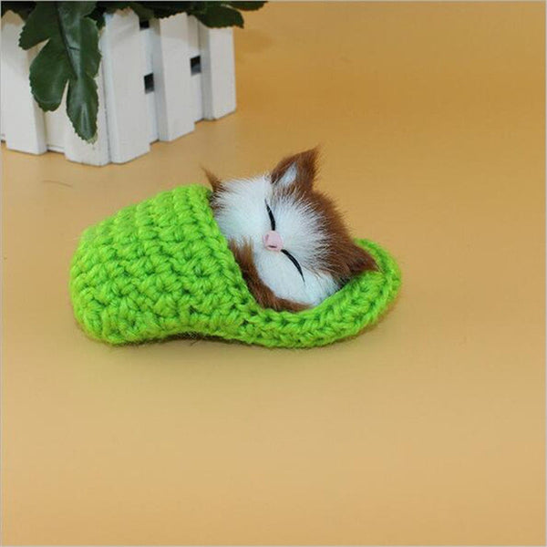 Super Cute Simulation Sounding Shoe Kittens Cats Plush Toys Kids Appease Doll Christmas Birthday Gifts