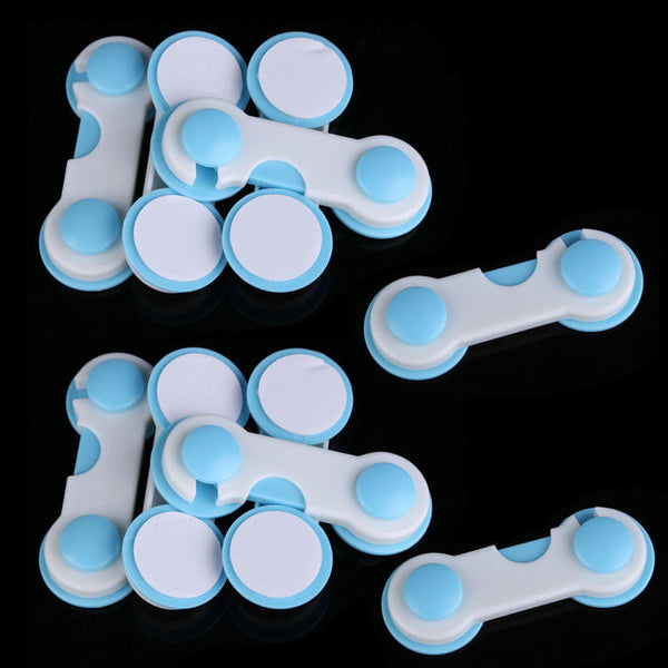 10pcs/set High Quality Doors Drawers Wardrobe Todder Baby Children Protection Safety Plastic Lock