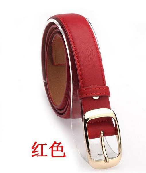 New 2017 Fashion Women Belt Brand Designer Hot Ladies Faux Leather Metal Buckle Straps Girls Fashion Accessories