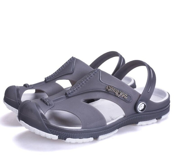 Plus Size 45 Men Sandals Jelly Shoes Garden Summer Fashiion Beach Breathable Casual Shoes Men Flats Slip on Slippers