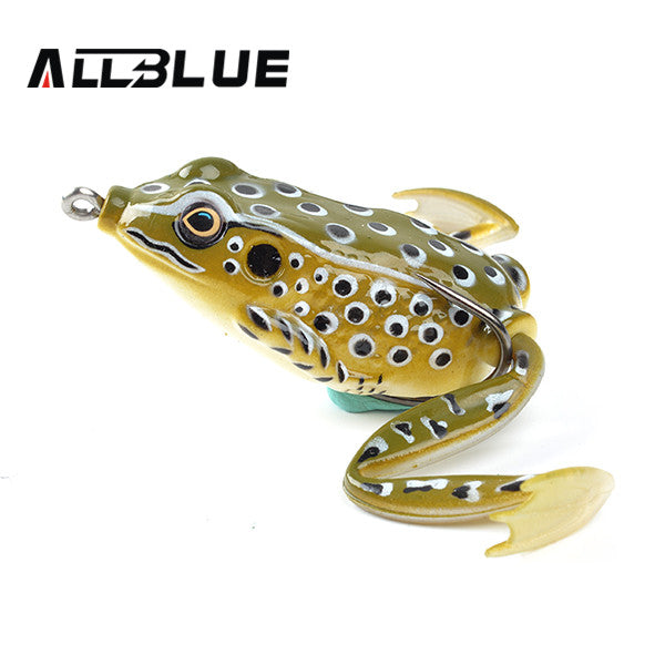 Allblue High Quality Kopper Live Target  Frog Lure 58mm/16g Snakehead Lure Topwater Simulation Frog Fishing Lure Soft Bass Bait