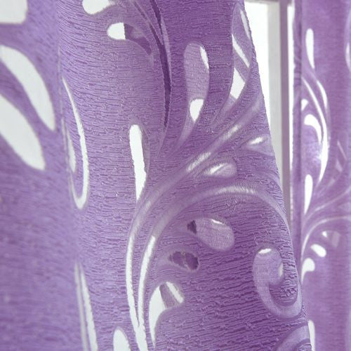Multiple colors ready made semi-blackout curtains blind panel fabrics for window purple curtains