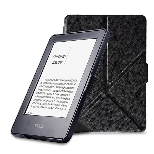 origami thin smart cover case PU leather stand cover for Amazon Kindle Paperwhite 1 2/paperwhite3(New model)+free stylus+film