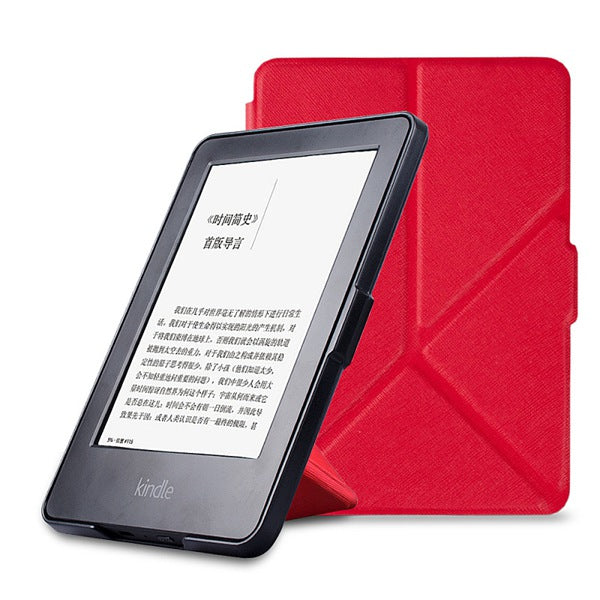 origami thin smart cover case PU leather stand cover for Amazon Kindle Paperwhite 1 2/paperwhite3(New model)+free stylus+film