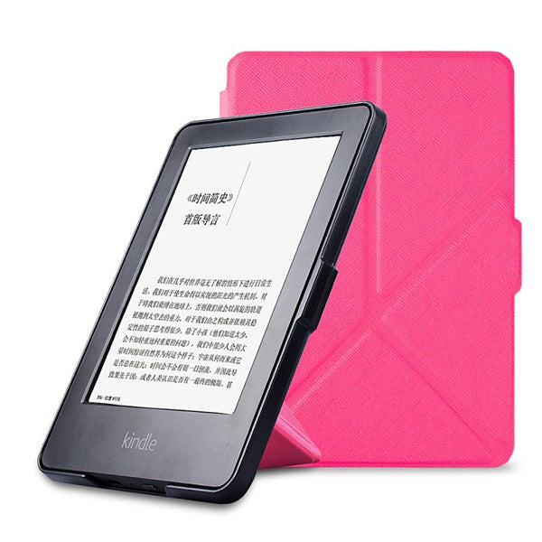 origami thin smart cover case PU leather stand cover for Amazon Kindle Paperwhite 1 2/paperwhite3(New model)+free stylus+film