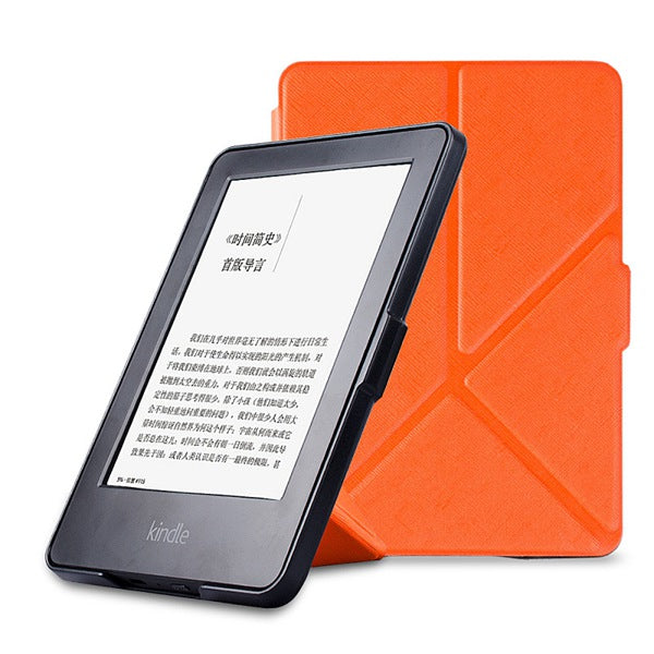 origami thin smart cover case PU leather stand cover for Amazon Kindle Paperwhite 1 2/paperwhite3(New model)+free stylus+film