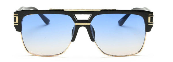 SHAUNA Vintage 9 Colors Men Square Sunglasses Brand Designer Fashion Women Half Frame Gradient Lens Shades